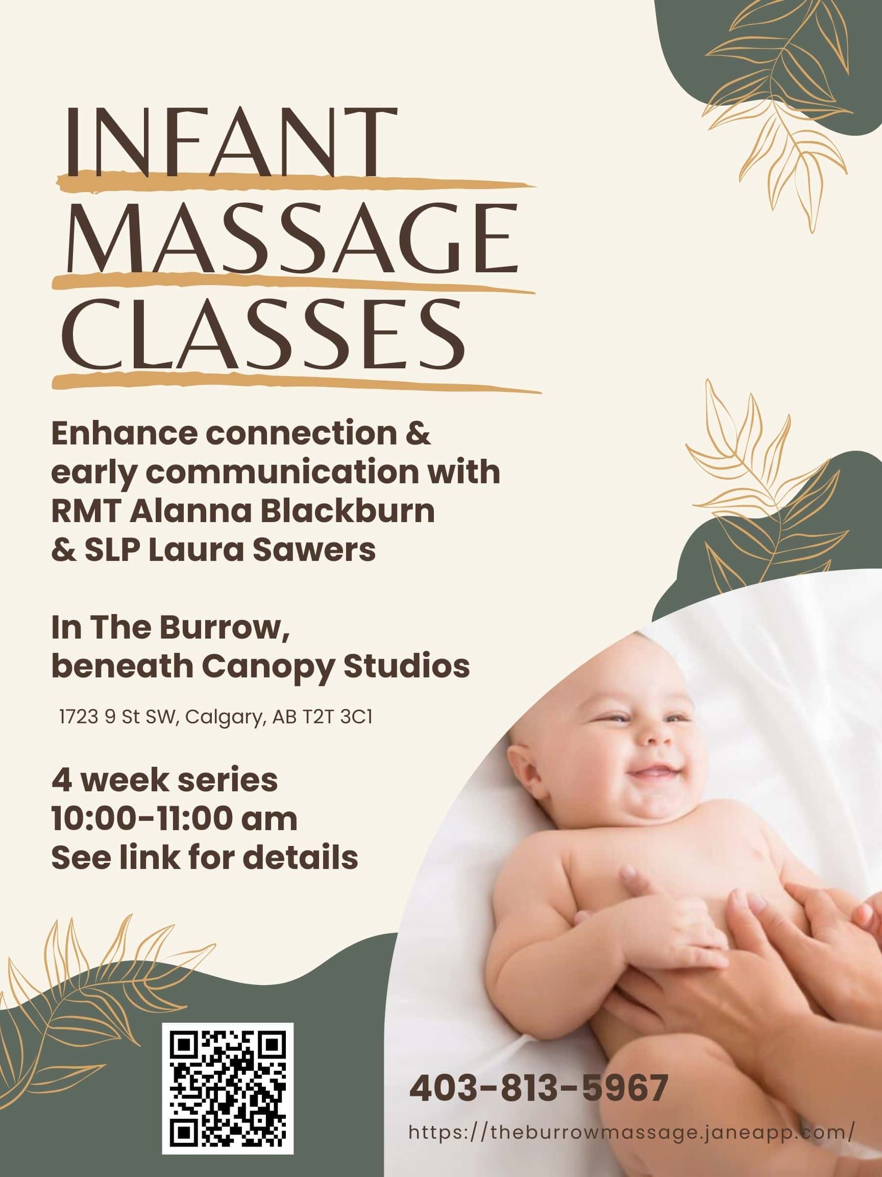 Infant Massage Classes Poster